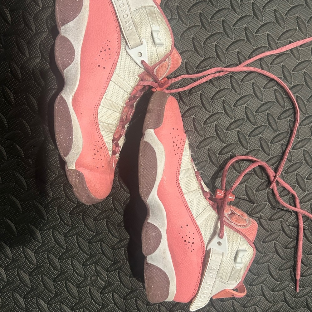 Jordans Kids Sneakers Pink and White